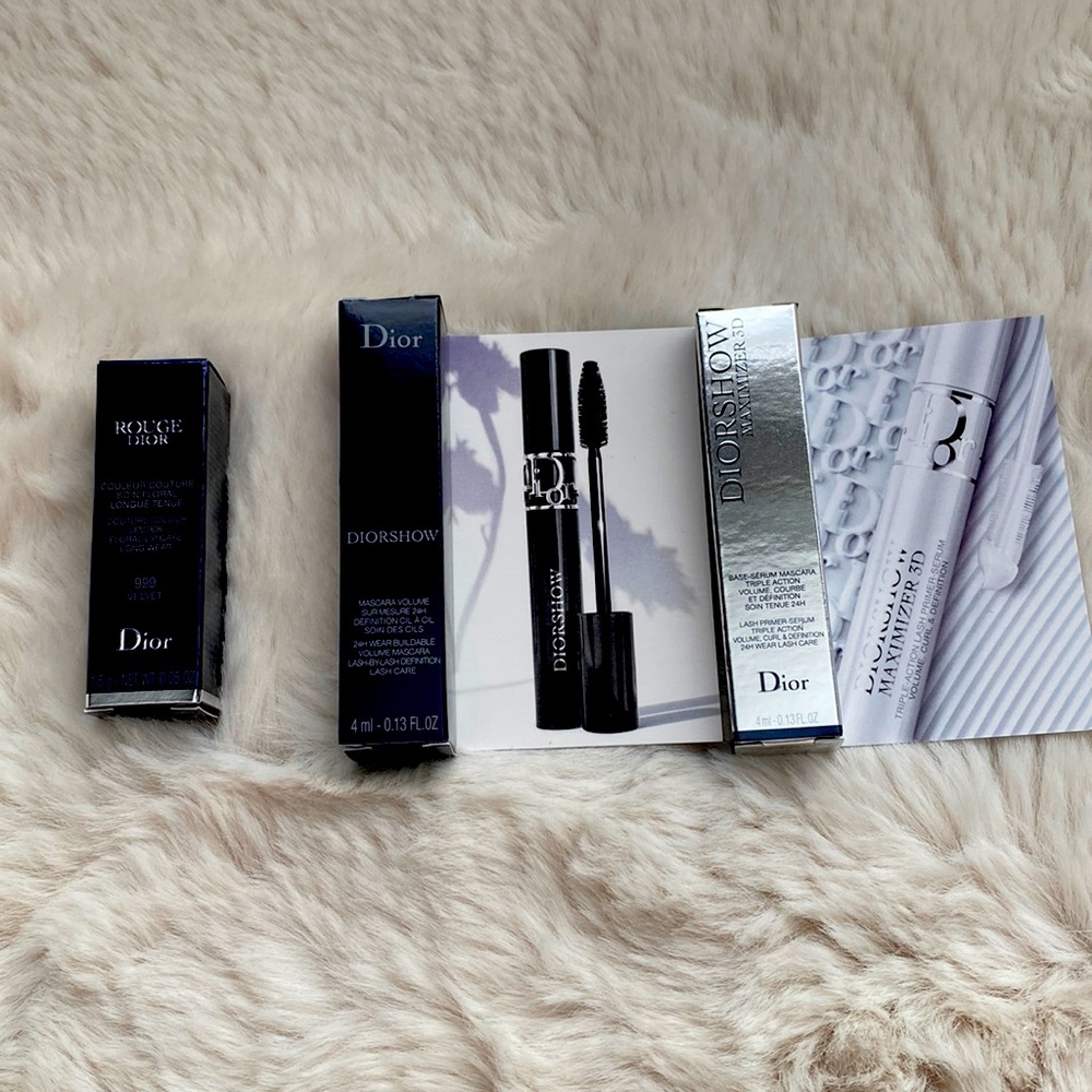 Dior Diorshow Mascara / Mazimixer 3D and Couture Colour Lipstick Set. Travel SZ